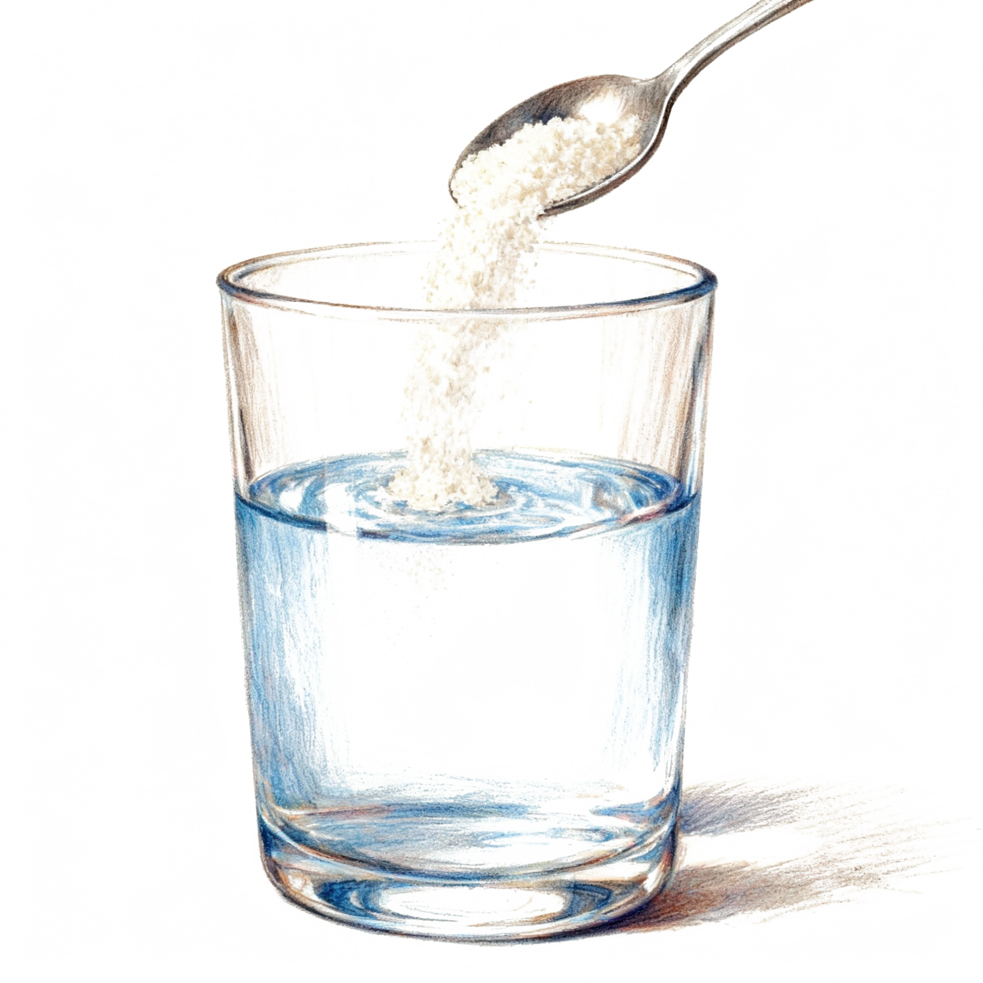 Размешать в воде